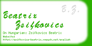 beatrix zsifkovics business card